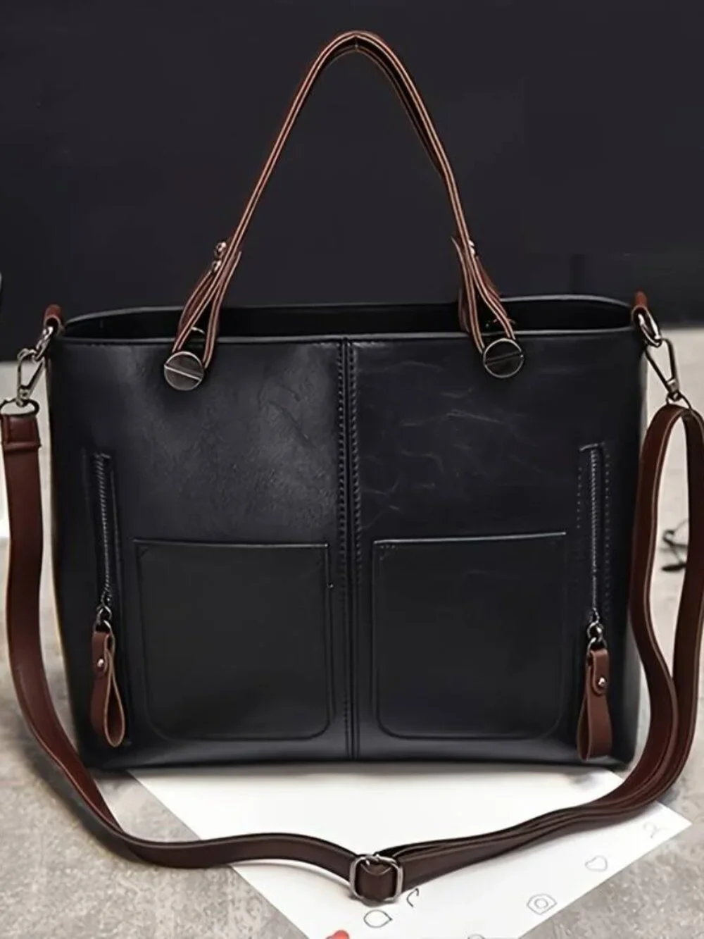 Unisex Commuter Bag Vintage Style Crossbody Bag Versatile Casual Shoulder Tote